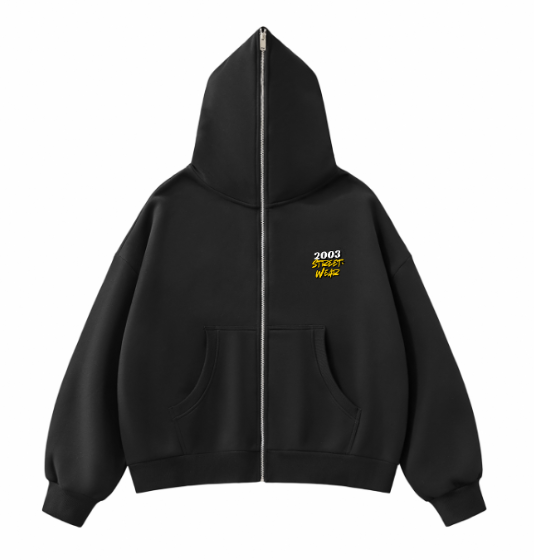 Fleeced Full-Zip Boxy Hoodie