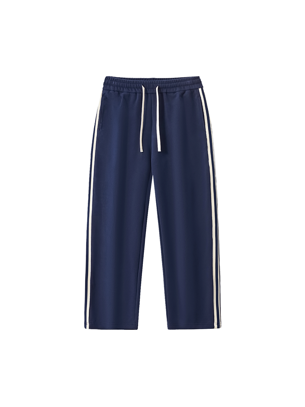 Contrast Side-Stripe Straight-Leg  Pants